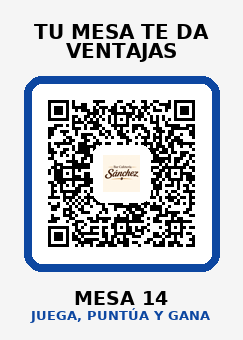 Cartel QR para mesas